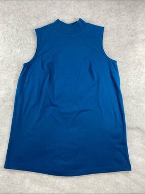 Roaman's Royal Blue Mock Neck Sleeveless Tank
